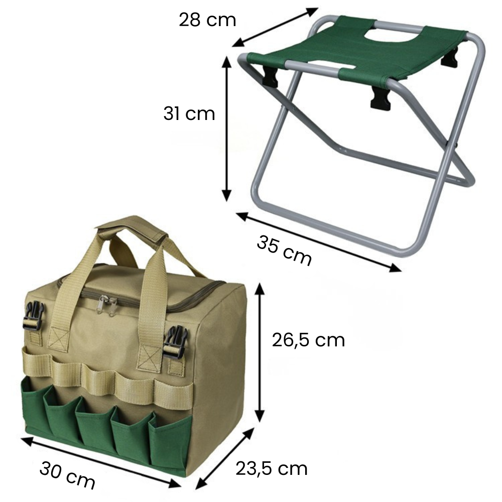 Ergonomisk Trädgårdspall & Väska