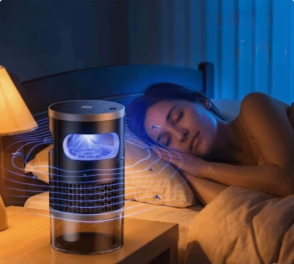 Myggfri™ - Trådlös UV Mygglampa – Tyst & Mycket Effektiv Myggfälla
