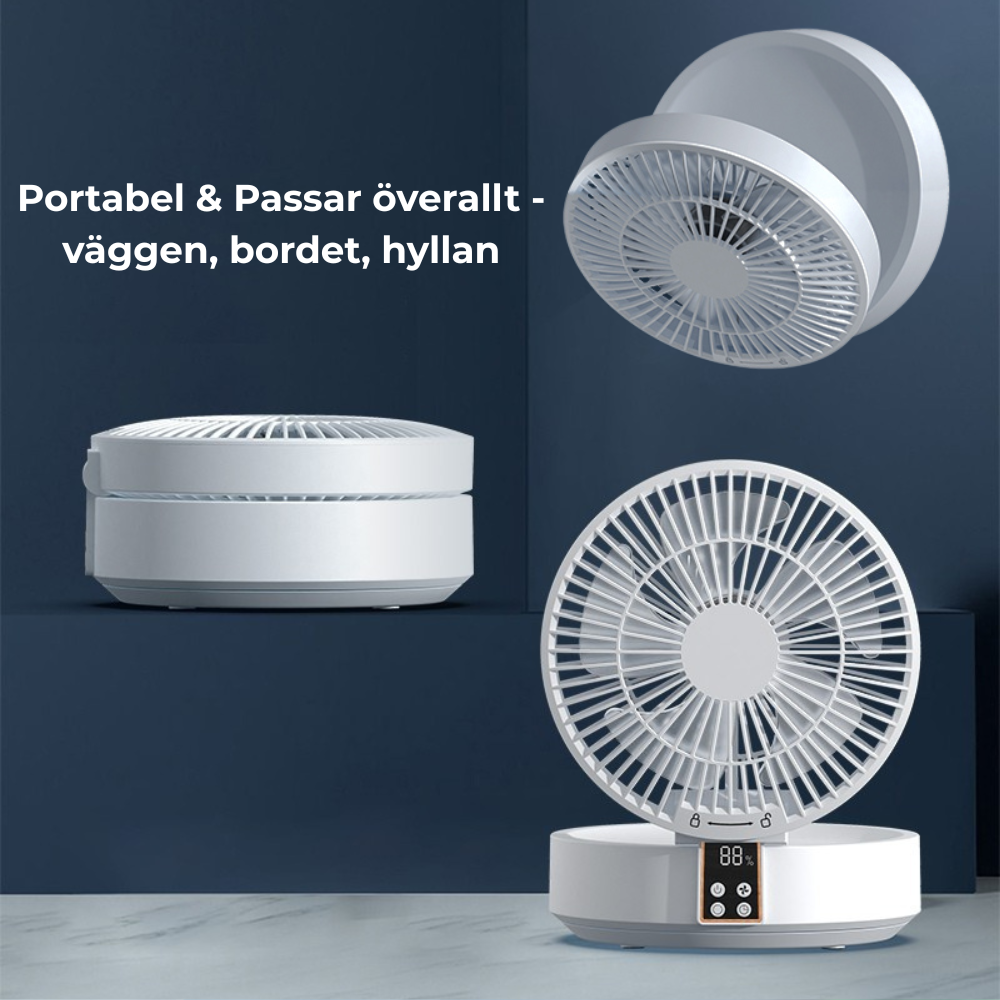 AeroBreeze™ – 3-i-1 Smart Vikbar Fläkt & Nattlampa