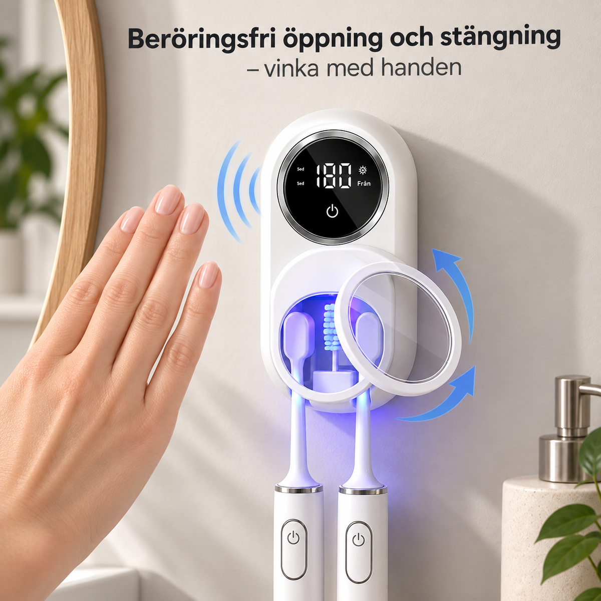 PureBrush – Smart tandborstrengörare med UV-C desinfektion och värmetorkning