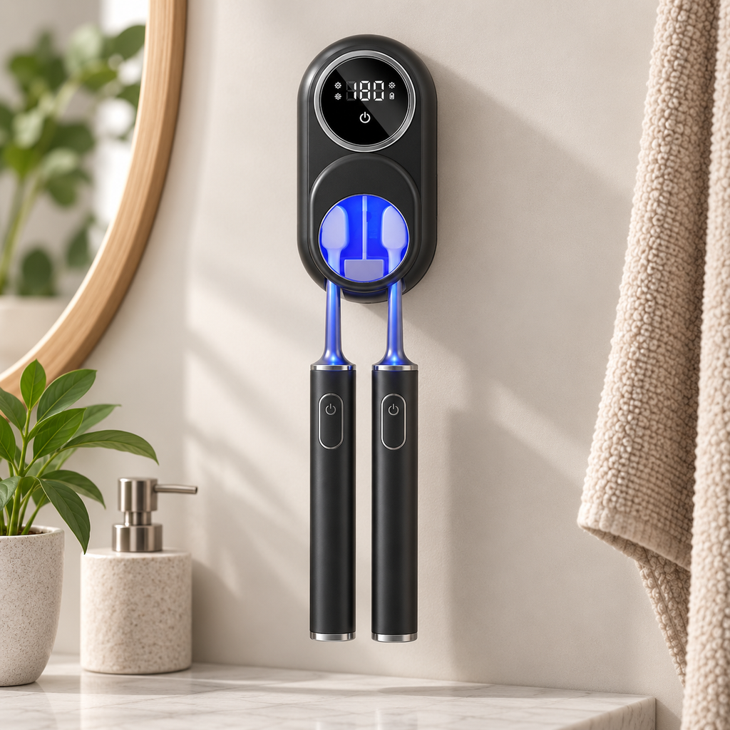 PureBrush – Smart tandborstrengörare med UV-C desinfektion och värmetorkning
