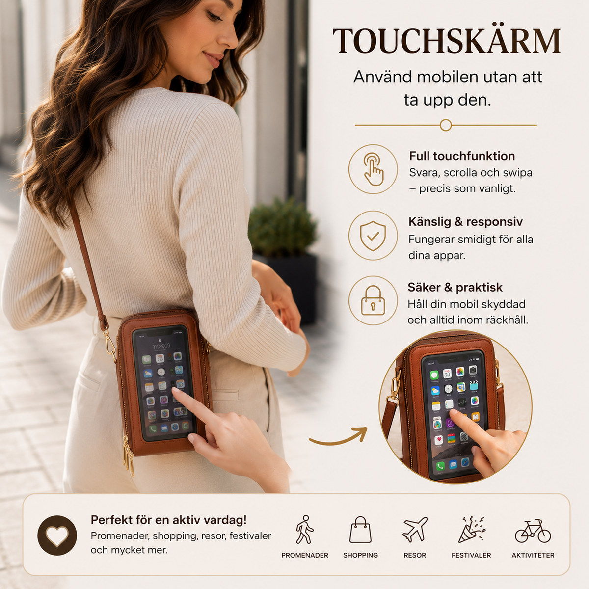 SmartTouch™ Mobilväska